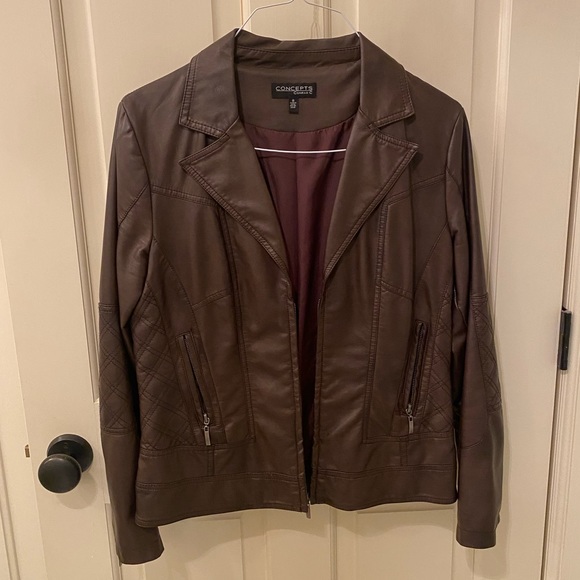 Concepts by Conrad C brown faux leather jacket - Picture 1 of 3